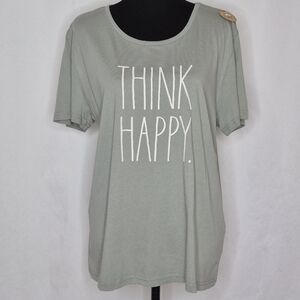 Rae Dunn "Think Happy" T-Shirt - NWT - Size XL